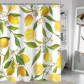 Lerores Lemon Leaf Shower Curtain – Anti-Mould Weighted Polyester, 150x200cm