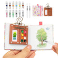 Mini Travel Watercolour Paint Set – 15 Grid Walnut Palette