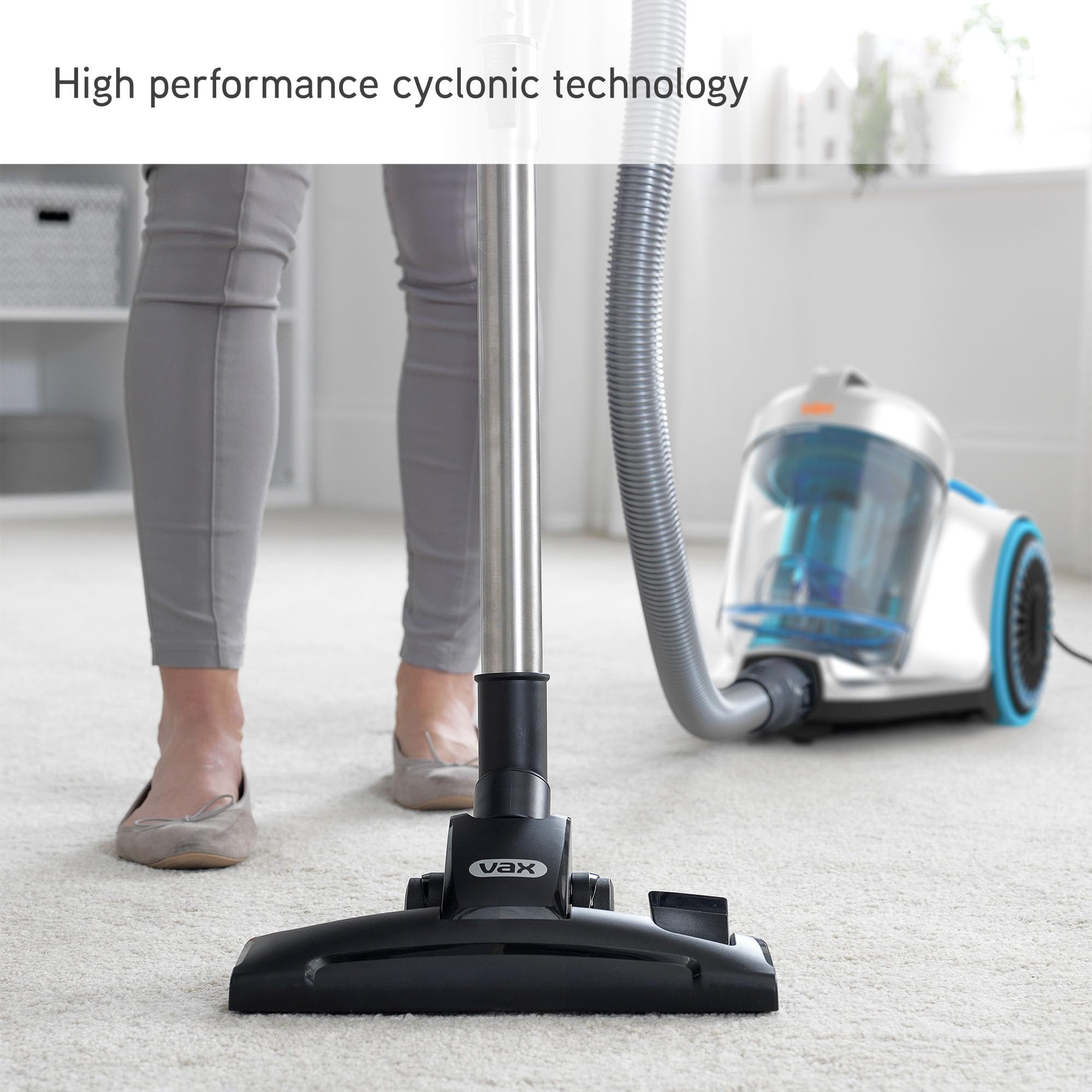 Vax Pick Up Pet Cylinder Vacuum Cleaner | Compact Cyclone - Silver