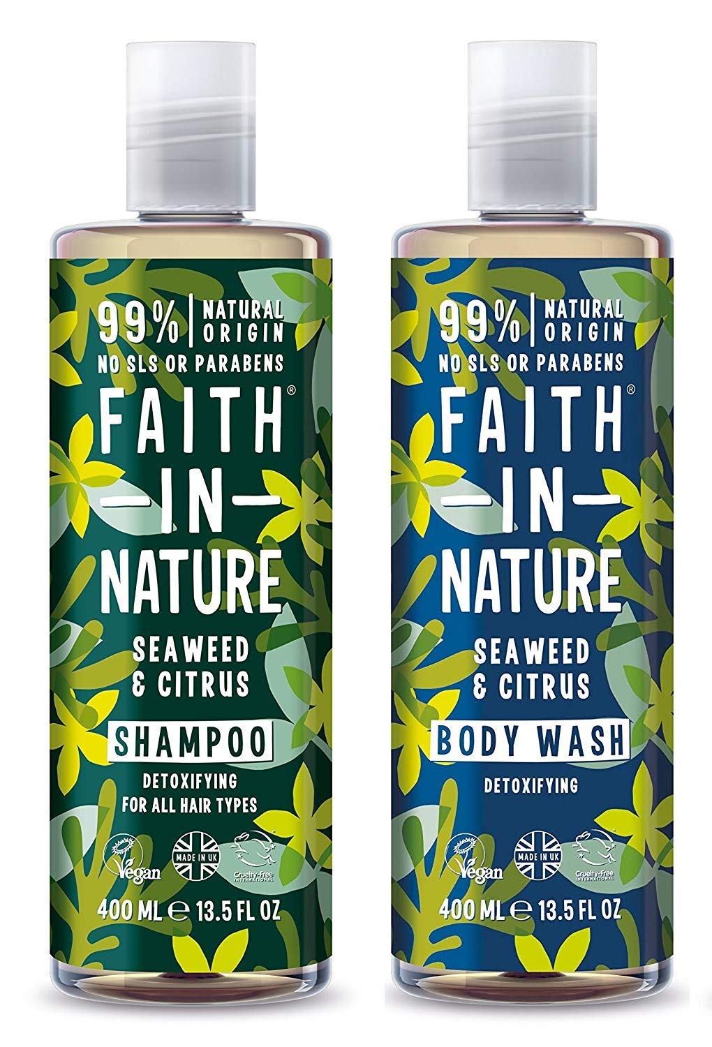 Faith In Nature Seaweed & Citrus Shampoo and Body Wash Duo Pack - 400ml