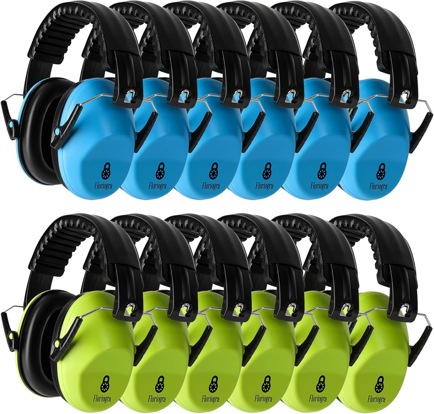 Floriogra 12 Pack Kids Ear Defenders – Noise Cancelling for Autism
