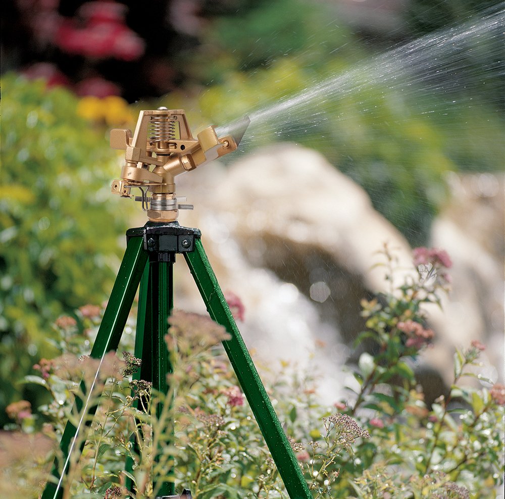Orbit Zinc Impact Sprinkler with Adjustable Tripod Base – 80 Ft Range
