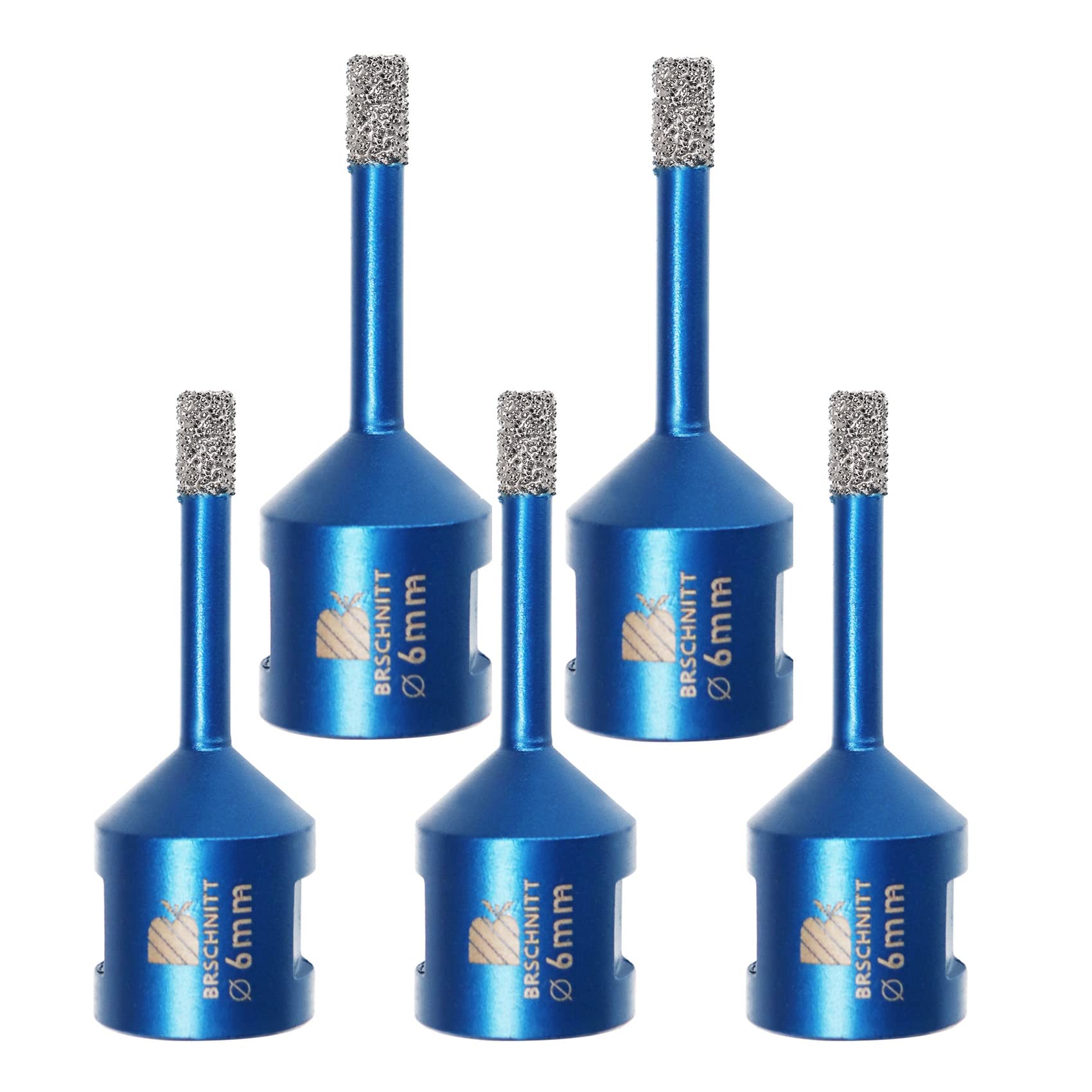 BRSCHNITT 5pcs 6mm Diamond Drill Bits | M14 Vacuum Brazed for Tile