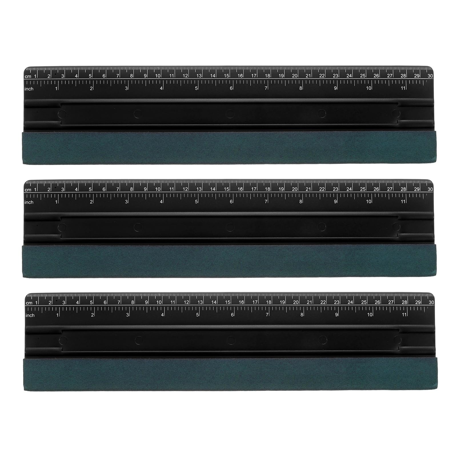 3pcs Vinyl Wrap Squeegee – 11.8" Felt Edge Scraper with Ruler