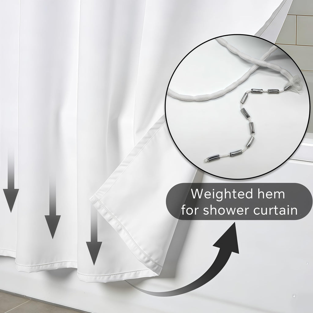 FAIRYGATE White Shower Curtain, 180 x 180 cm - image 4