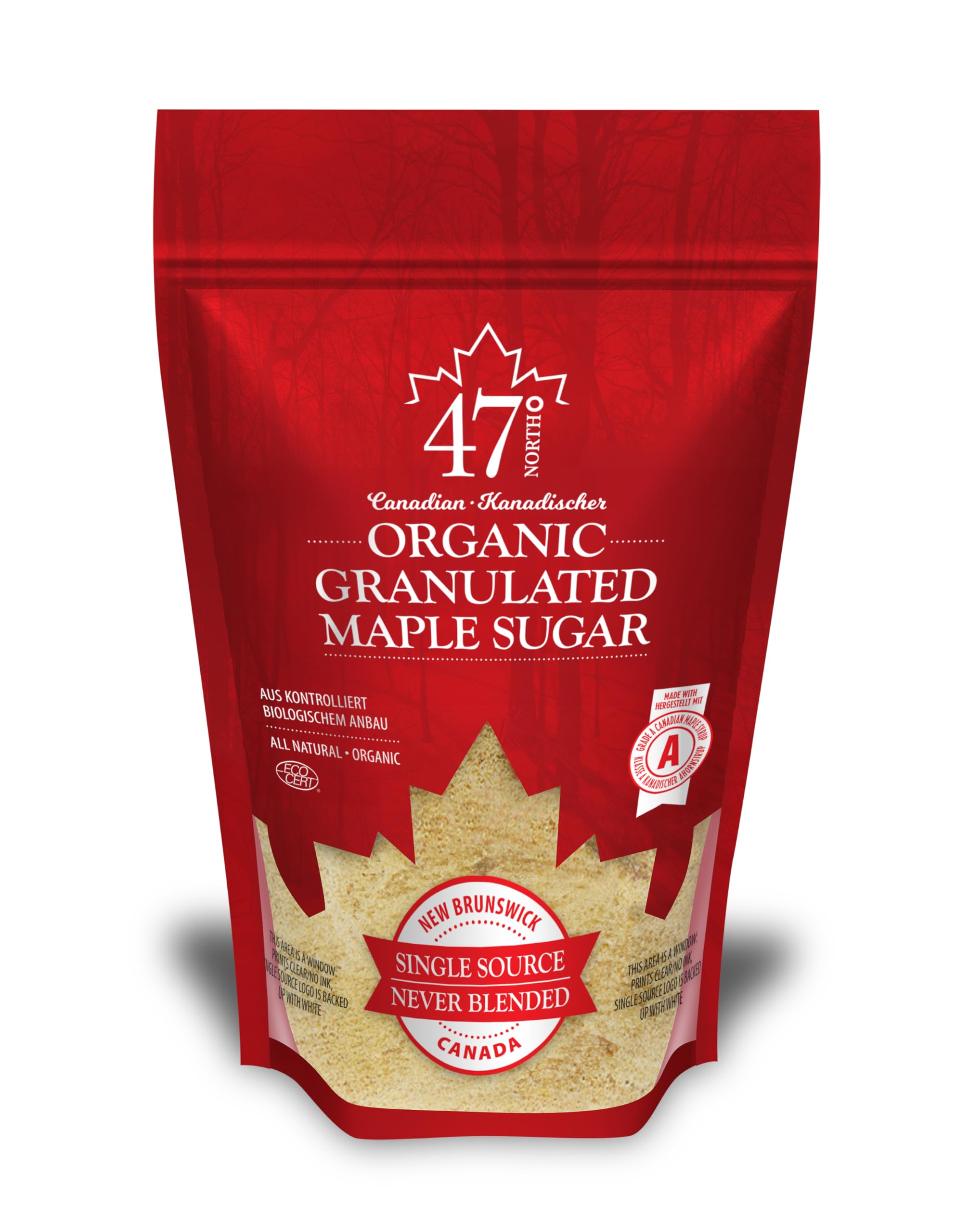 47° North Organic Canadian Maple Sugar – Single Source Granulated (250g)