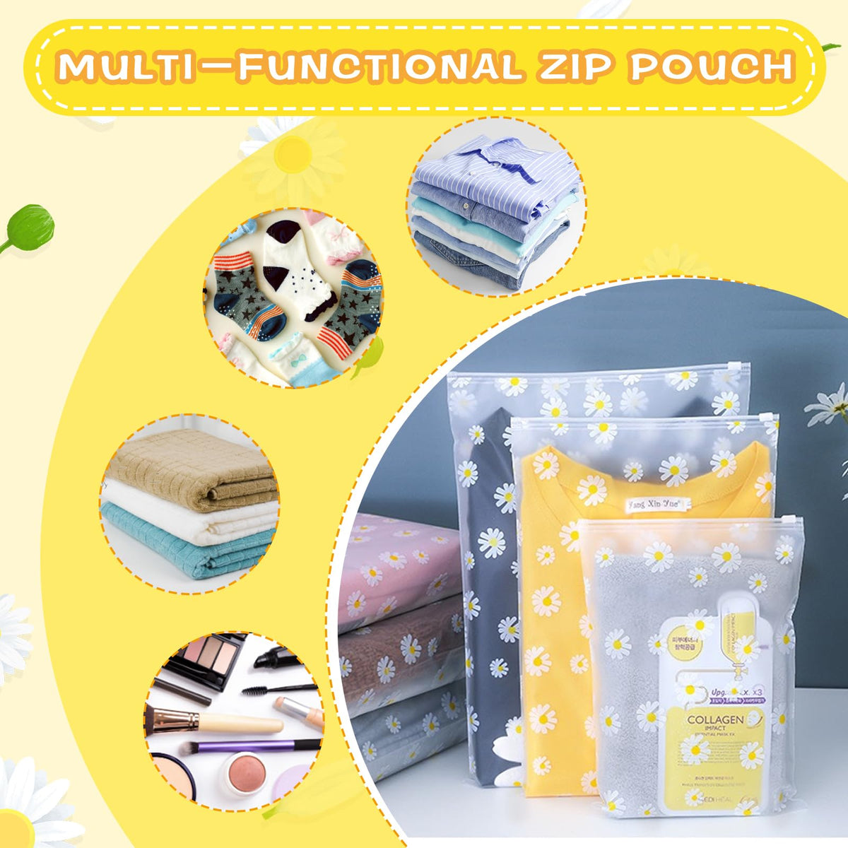 15Pcs Hospital Bag Organiser Pouches Reusable Plastic Zip Lock Bags - image 5