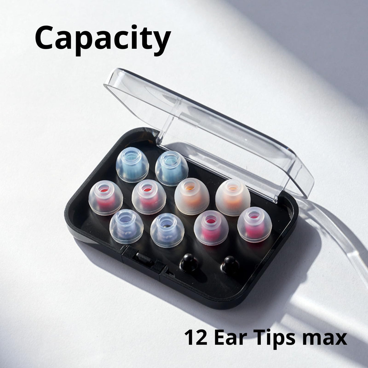 SpinFit Tip Pod - Storage Box for Ear Tips - Extra Transparent and Thick Material - BPA-Free PCTG Black - image 3