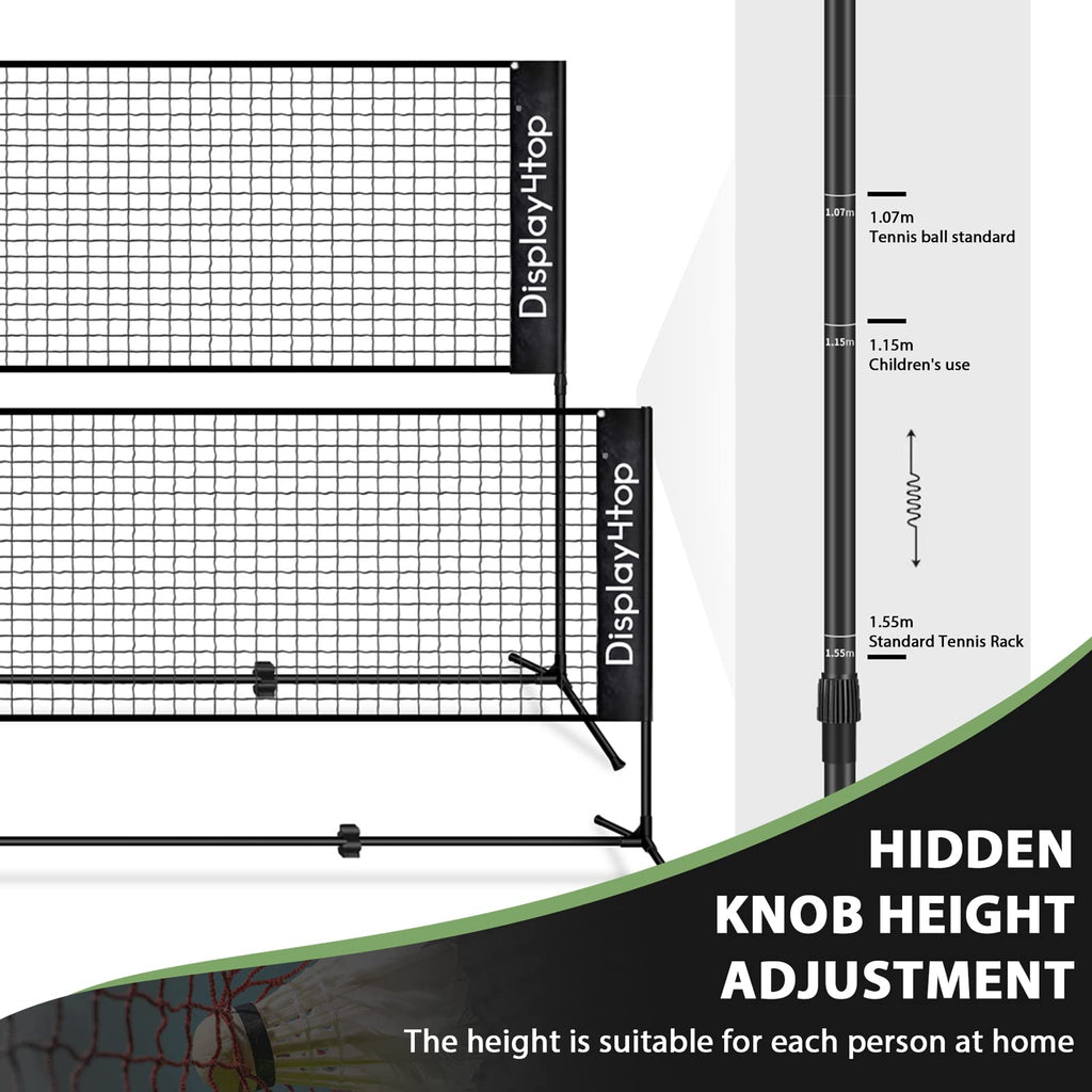 Jolof Store Portable Badminton Net - Adjustable Height Sports Net (3m)
