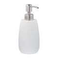 Relaxdays Stone Effect Soap Dispenser | White Stainless Steel - 300ml