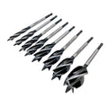 8-Piece 4-Flute Wood Auger Drill Bit Set, Quick Change