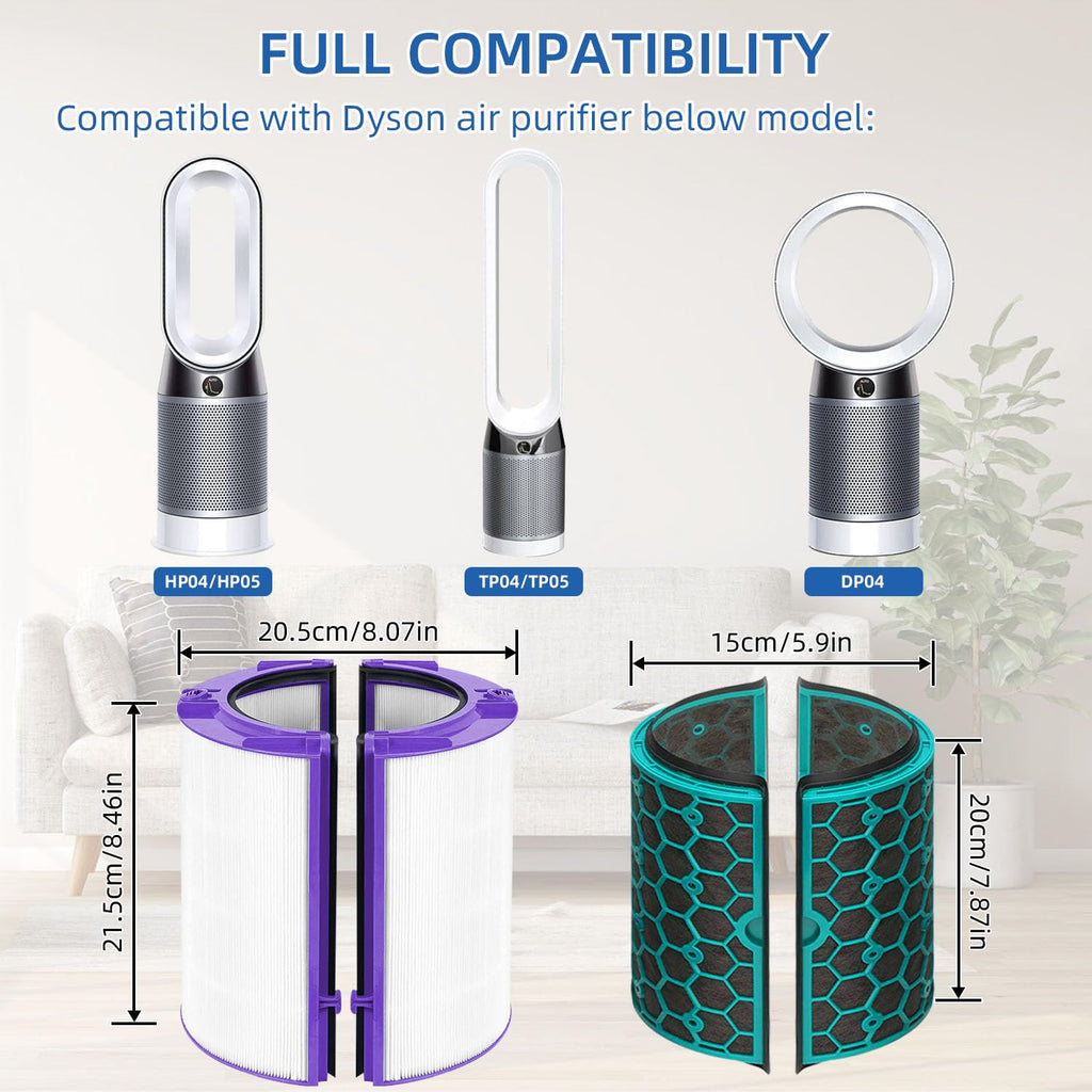 H13 HEPA & Carbon Filter for Dyson TP04 TP05 HP04 HP05