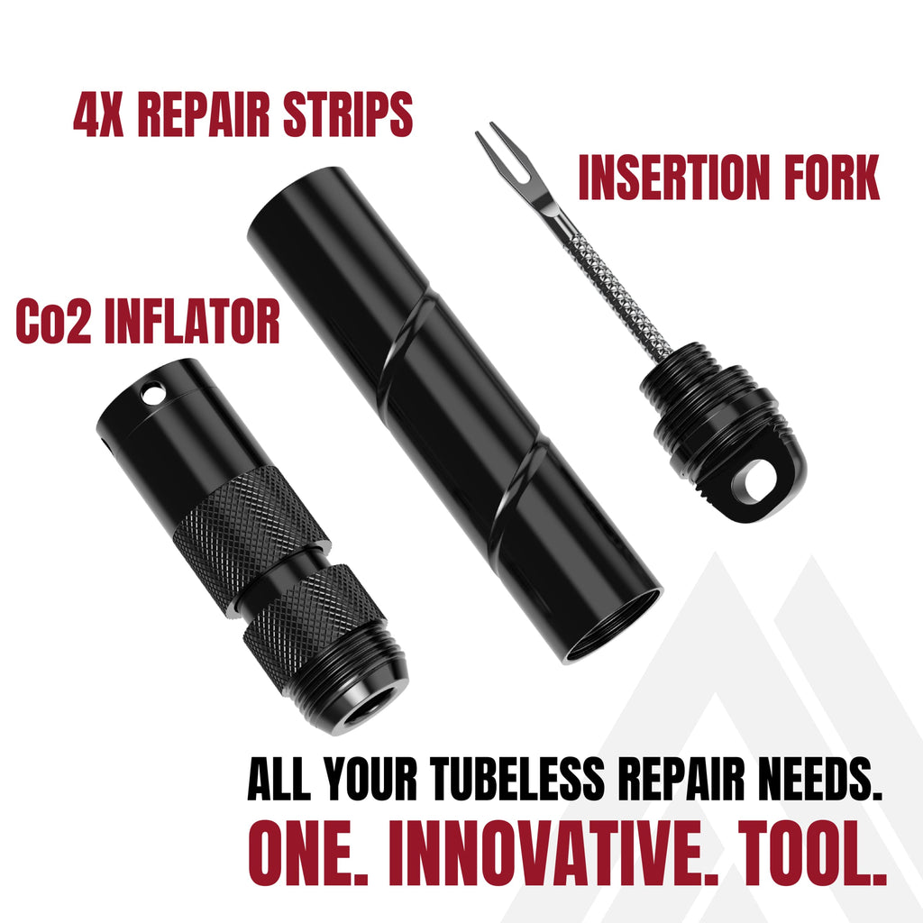 KOM Cycling Tubeless Tyre Repair Kit for Road and Mountain Bike – 8 Colors