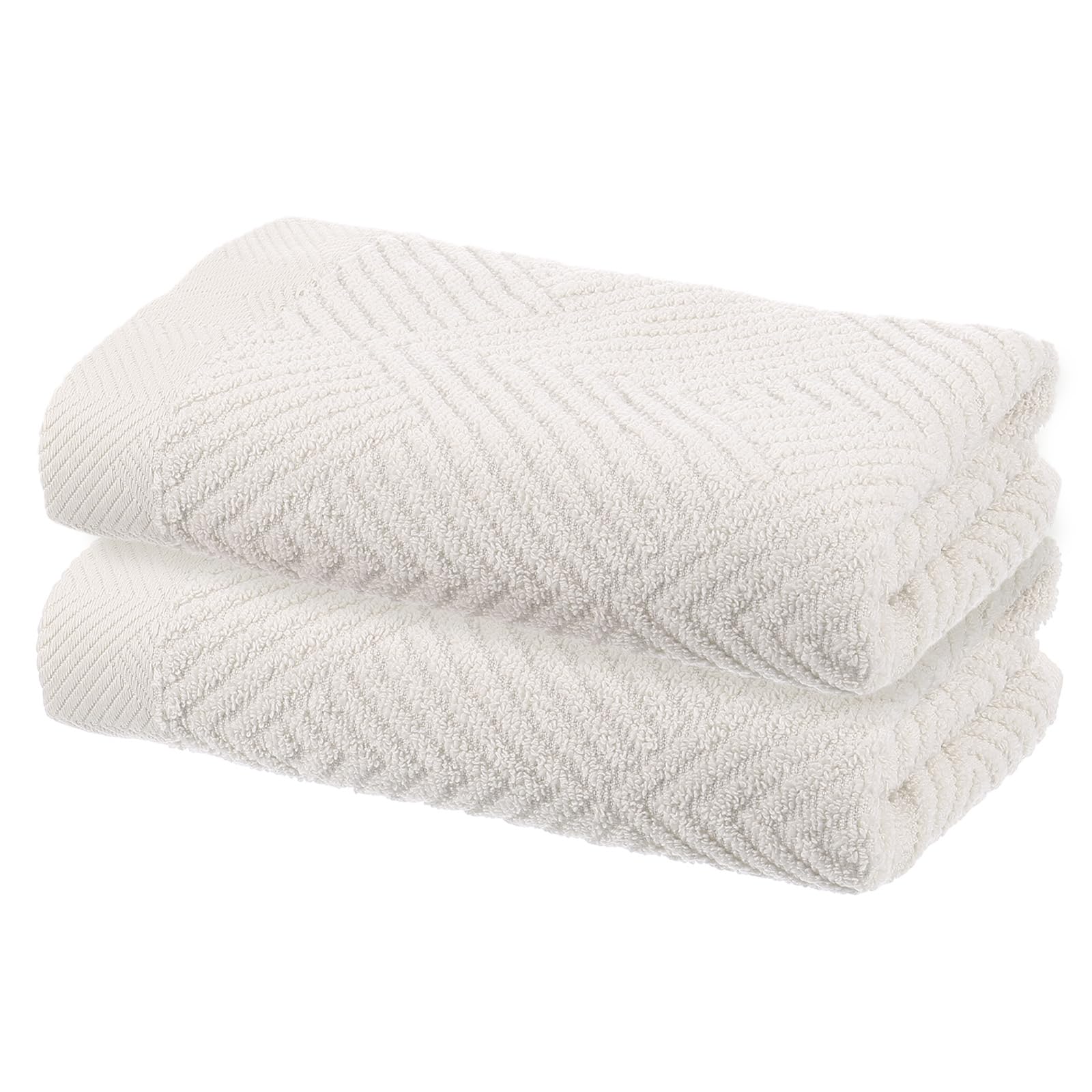 Jolof Store Cotton Hand Towels – 2 Pcs Soft Absorbent Beige Wash Cloths