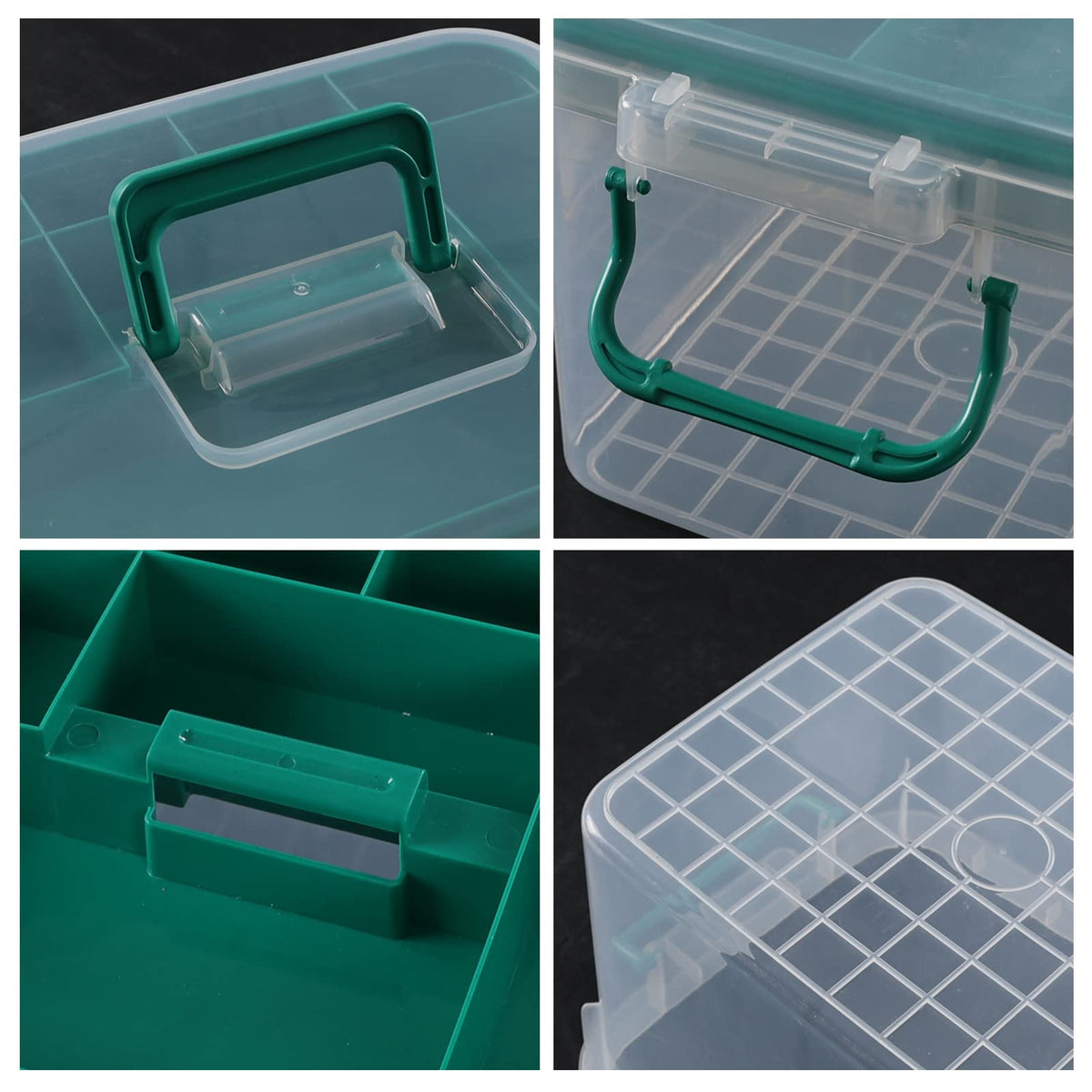Lesbin 1-Pack Plastic First Aid Storage Box, Clear First Aid Medicine Storage Box, F - image 3