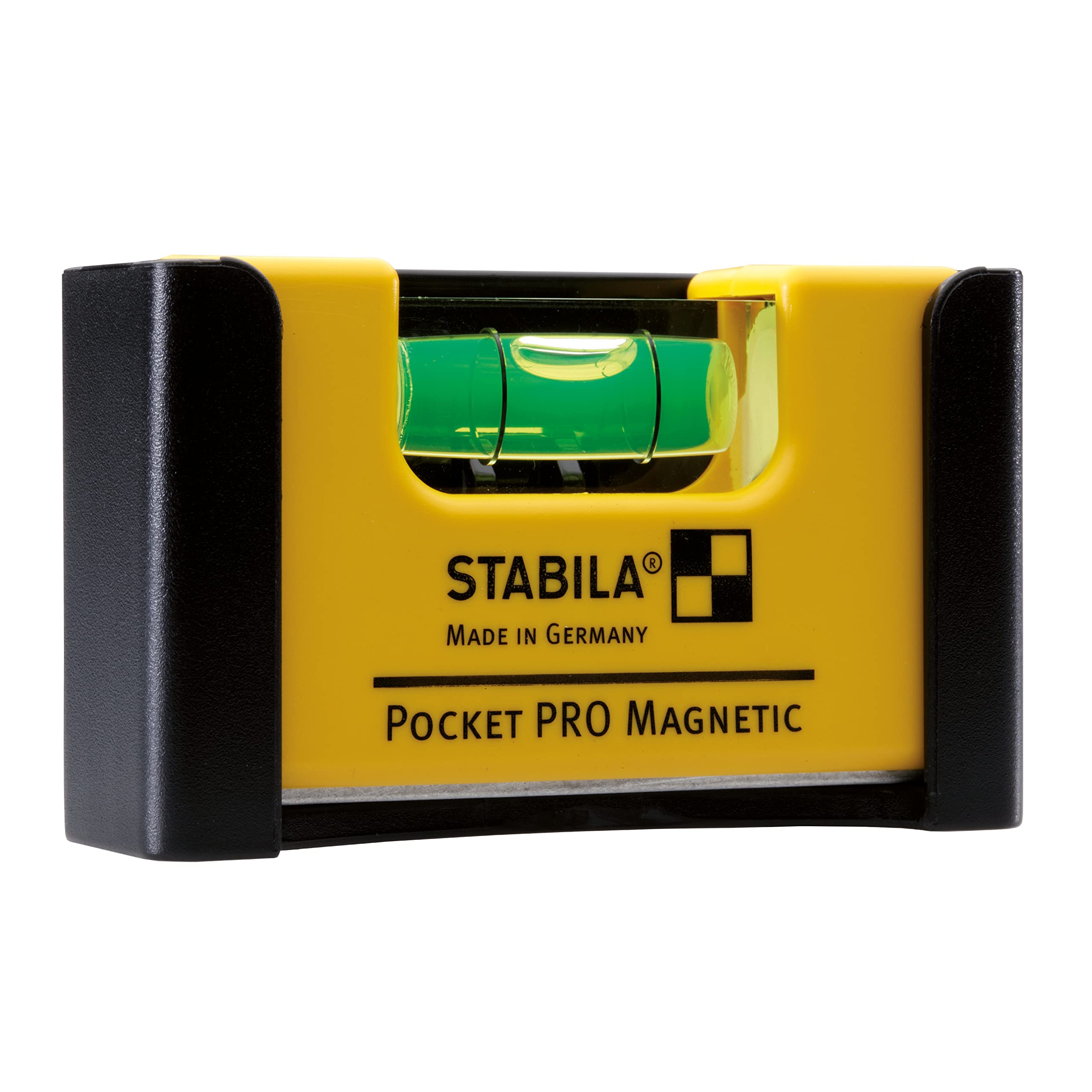 STABILA Pocket PRO Magnetic Mini Spirit Level – Rare Earth Magnet, 7cm