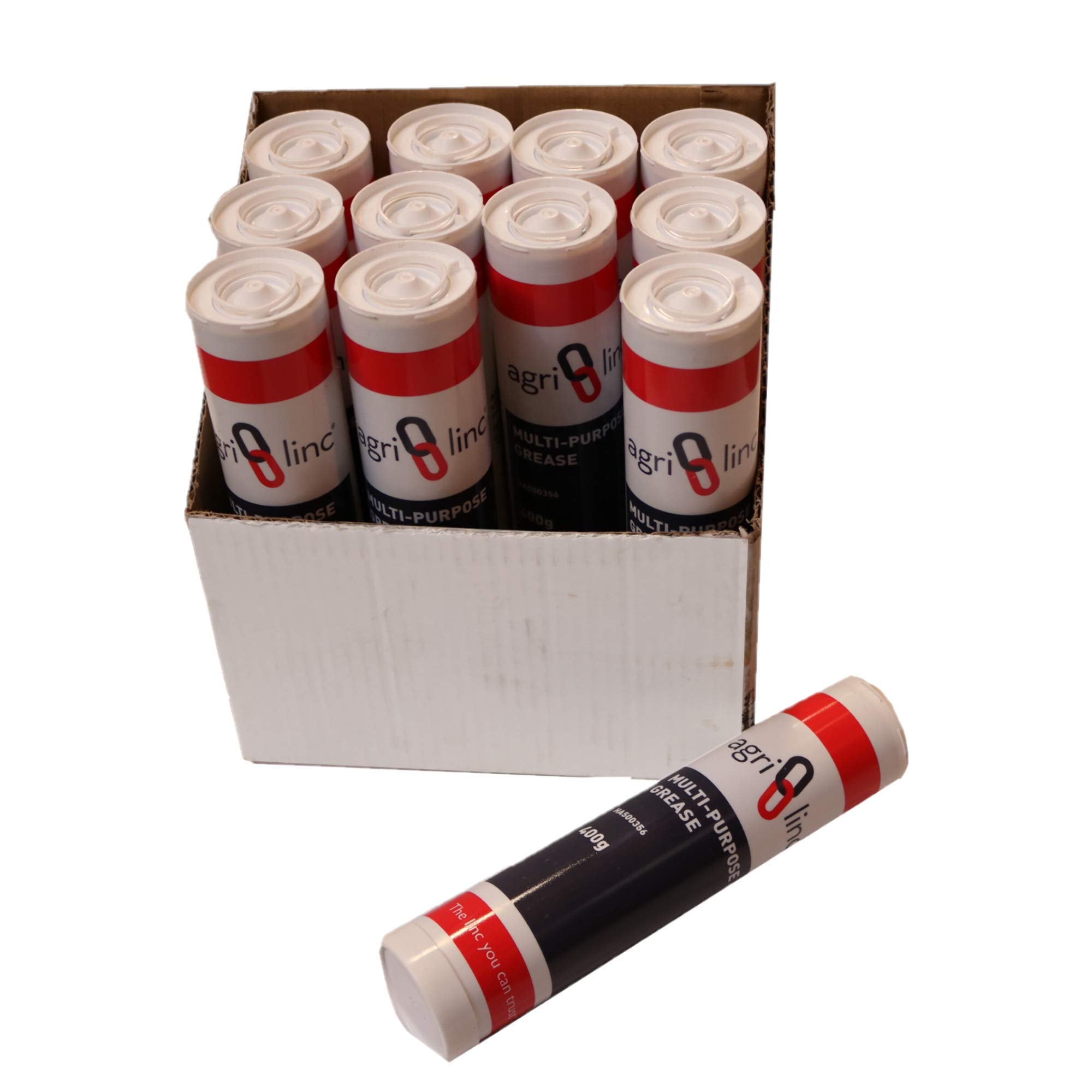 EP2 Lithium Grease Cartridges - 400g Brown Lubricant (12 Pack)