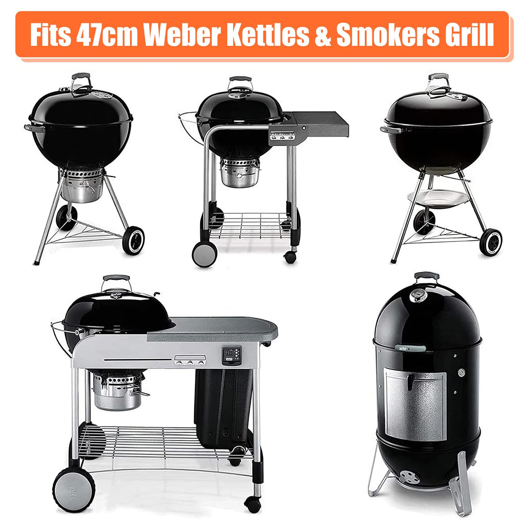 Denmay Cooking & Charcoal Grate Set for Weber 47cm Grills | Plated Steel