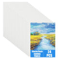 APACALI 24-Pack Blank Canvas Boards | 5x7 Inch Mini White Art Canvases