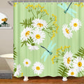 Loussiesd Daisy Floral Shower Curtain | Waterproof Polyester – 180x240cm