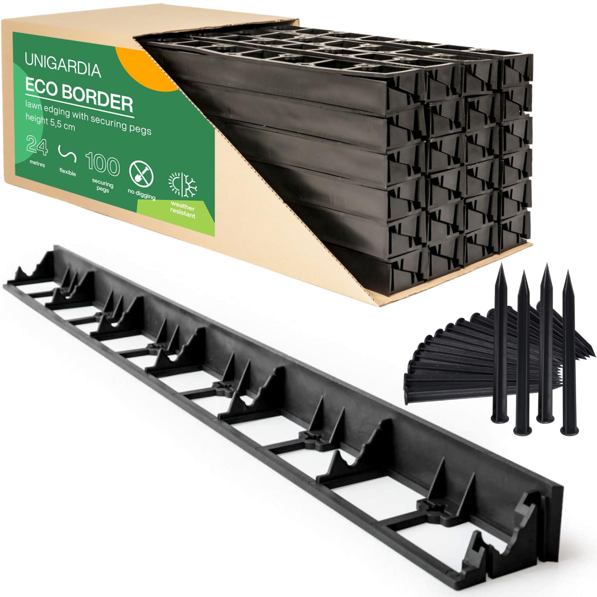 Flexible Lawn Edging 24m – Invisible Plastic Garden Border