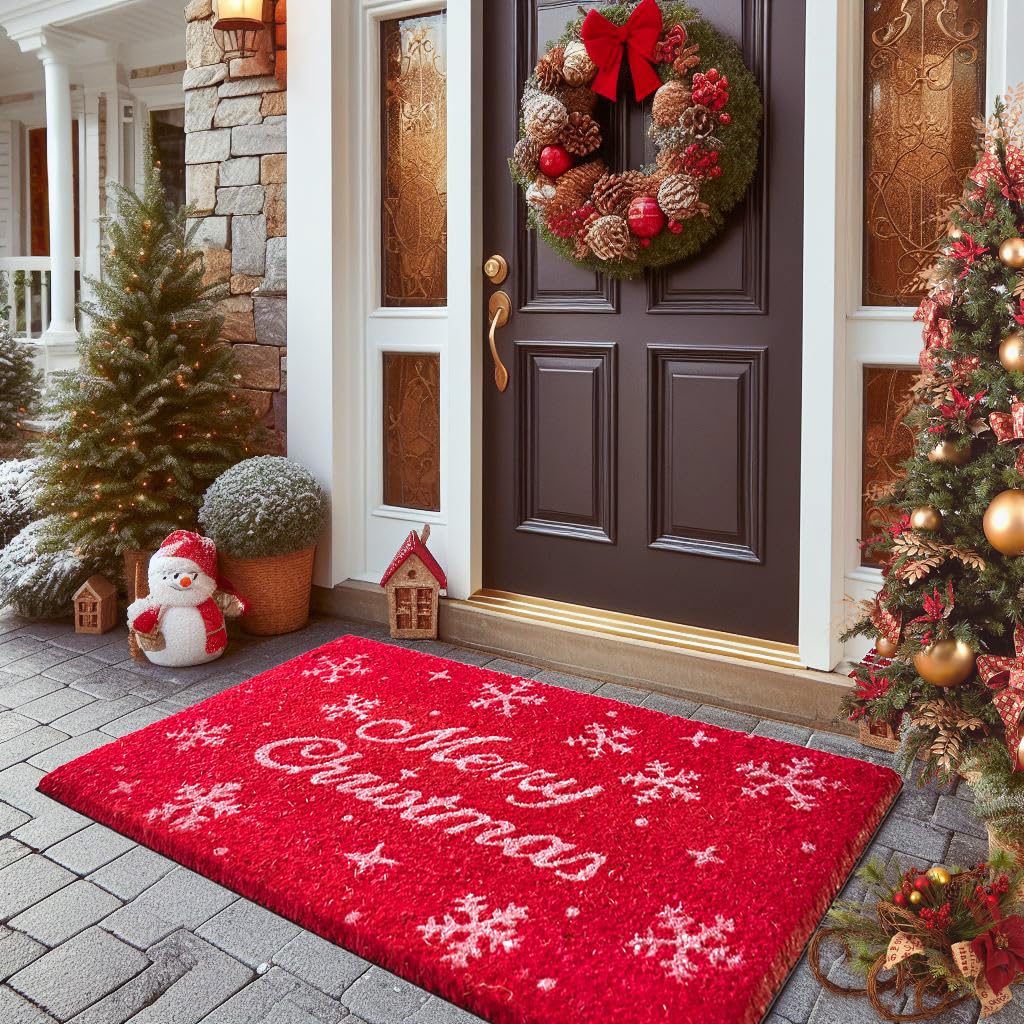 LuxUrux Natural Coco Coir Welcome Mat | Heavy-Duty PVC Backing - 60x90cm
