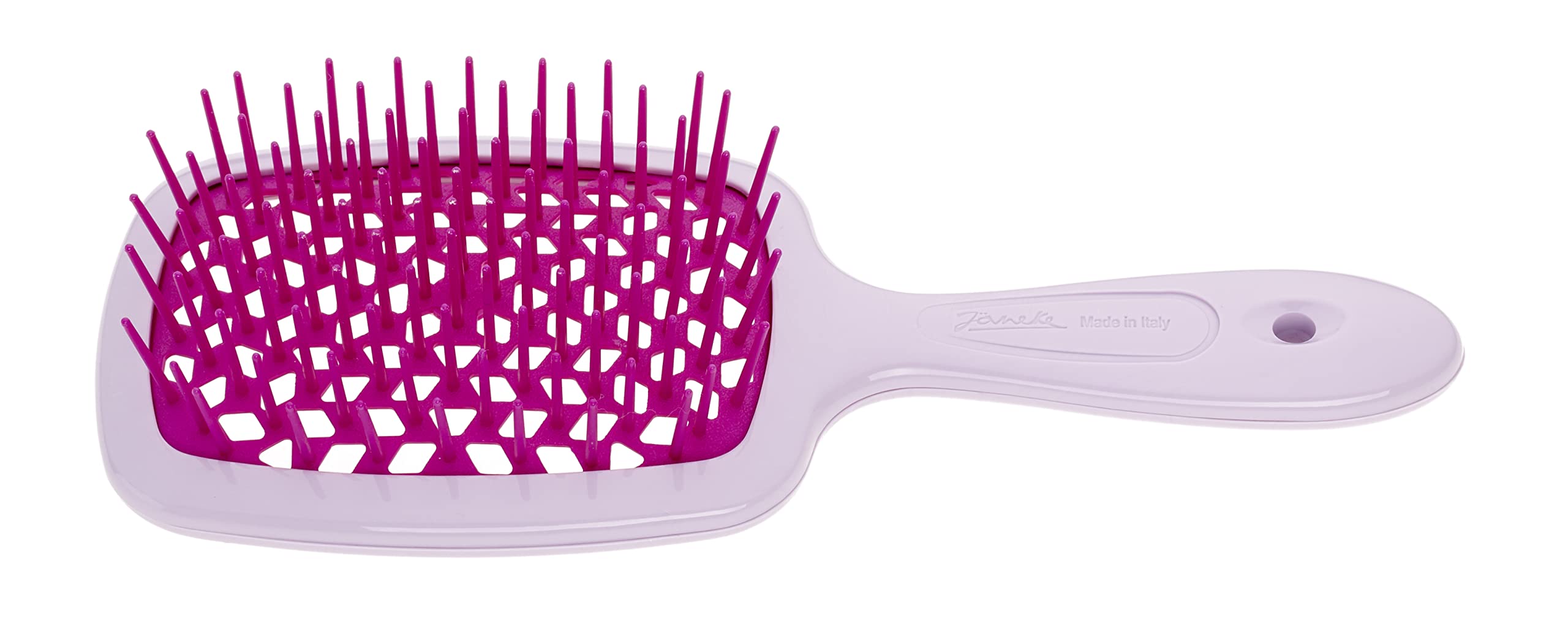 Janeke Superbrush Detangling Hair Brush - Lilac/Fuchsia Heat Resistant