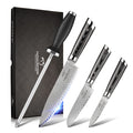 Nanfang Brothers Damascus Steel Japanese Kitchen Knife Set | 4 Pieces
