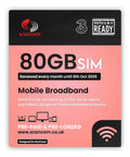 Three 80GB 5G Data SIM – Preloaded Monthly Until 2026 –
