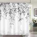 Grey Eucalyptus Shower Curtain | Waterproof Floral Polyester
