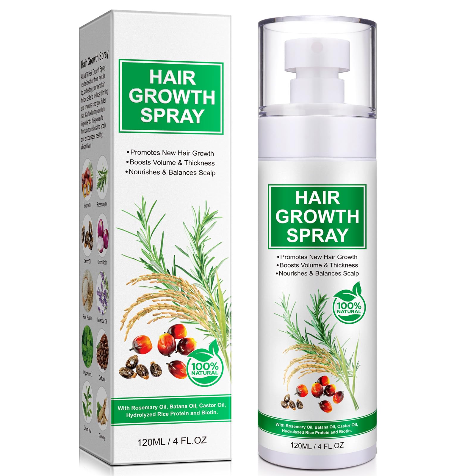 Jolof Store Hair Growth Serum Spray | Biotin & Rosemary Scalp Treatment