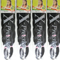 X-Pression Lagos Braid 1B Natural Black – Pre-Stretched Braiding Hair 4 Pack