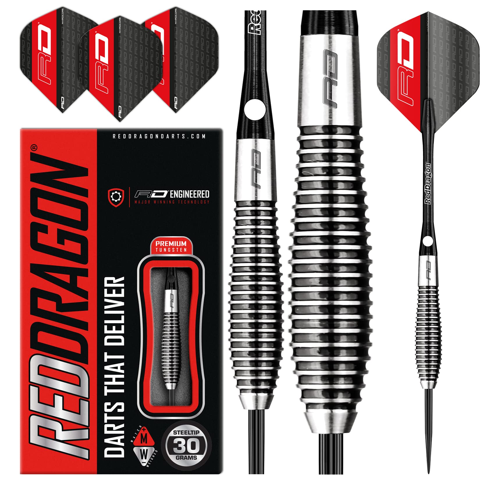Red Dragon Lethal Magic 85% Tungsten Darts Set - 30g Steel Tip