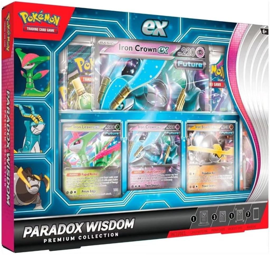 Pokémon TCG: Paradox Wisdom Premium Collection - Iron Crown & Booster Packs