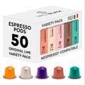 BrewBlack Variety Pack – 50 Aluminium Coffee Pods for Nespresso