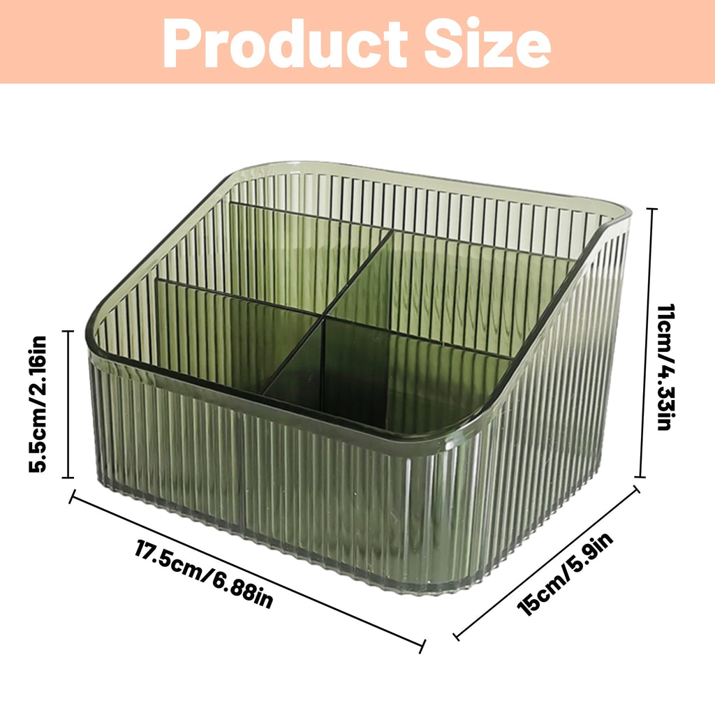 Homeanda Makeup Organiser Storage Compartments, Skin Care Cosmetic Organiser, Makeup Organiser and StorageGreen - image 2