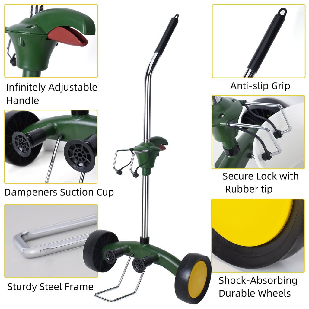EZwoks Adjustable Plant Dolly with Wheels | Heavy Duty Pot Mover, 165 lbs