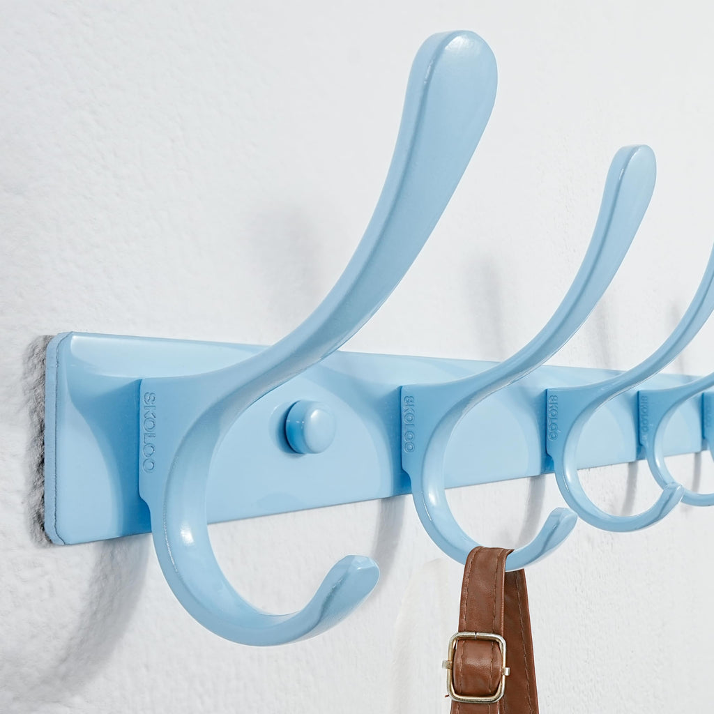 SKOLOO Coat Rack Wall Mounted - 10 Hooks, Pack of 2, Heavy Duty, Stainless Steel, Metal Wall Coat Hanger, Sturdy Wall Hooks for Hanging Coat, Jacket - image 4