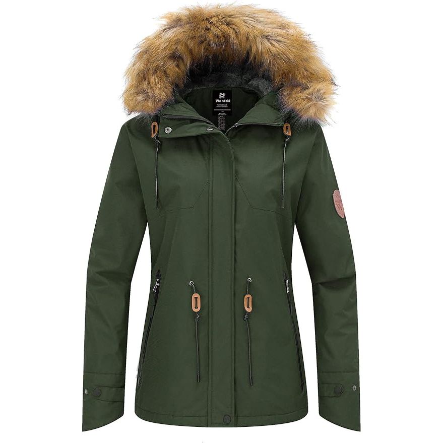 Wantdo Women's Waterproof Ski Jacket | Windproof Snowboard Coat - XL