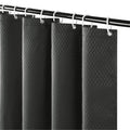Furlinic Dark Grey Long Shower Curtain | Waterproof Jacquard Fabric