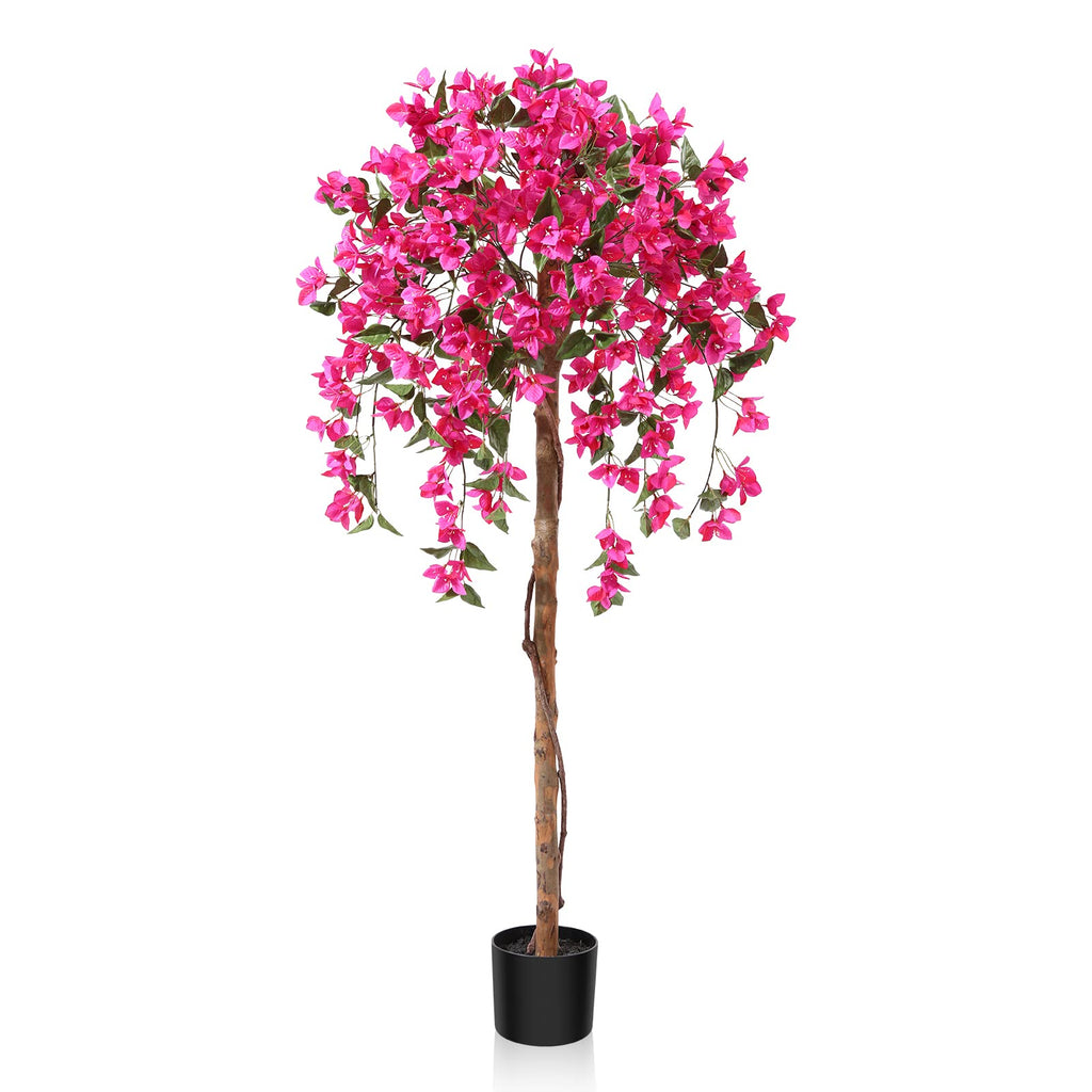 Fopamtri 150cm Artificial Bougainvillea Tree | Pink Blossom Fake Plant