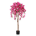 Fopamtri 150cm Artificial Bougainvillea Tree | Pink Blossom Fake Plant