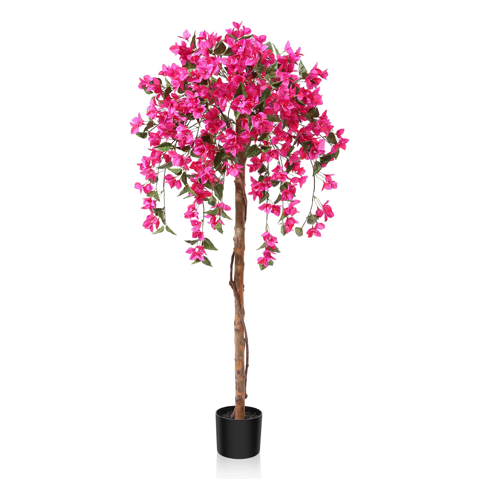 Fopamtri 150cm Artificial Bougainvillea Tree | Pink Blossom Fake Plant