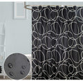 Tennove Black Geometric Shower Curtain | 200x200cm Waterproof Polyester