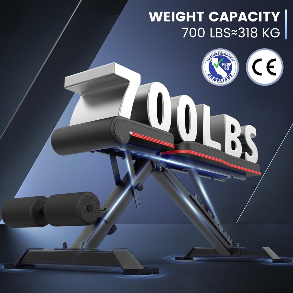 PASYOU PA400 Adjustable Weight Bench – Foldable 700lb Capacity Home Gym