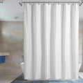 Barossa Design Waterproof Fabric Shower Curtain – White Microfiber 72x72