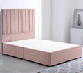 ComfoRest Pink Plush Velvet Double Divan Bed Frame with 54" Headboard