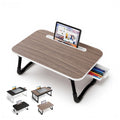 Small Lap Desk，Laptop Bed Desk 48 x30 cm for Breakfast in Bed, Work and Study, Home Office, Laptop Stand for Sofa、Couch、Bed, Small Brown 48x30