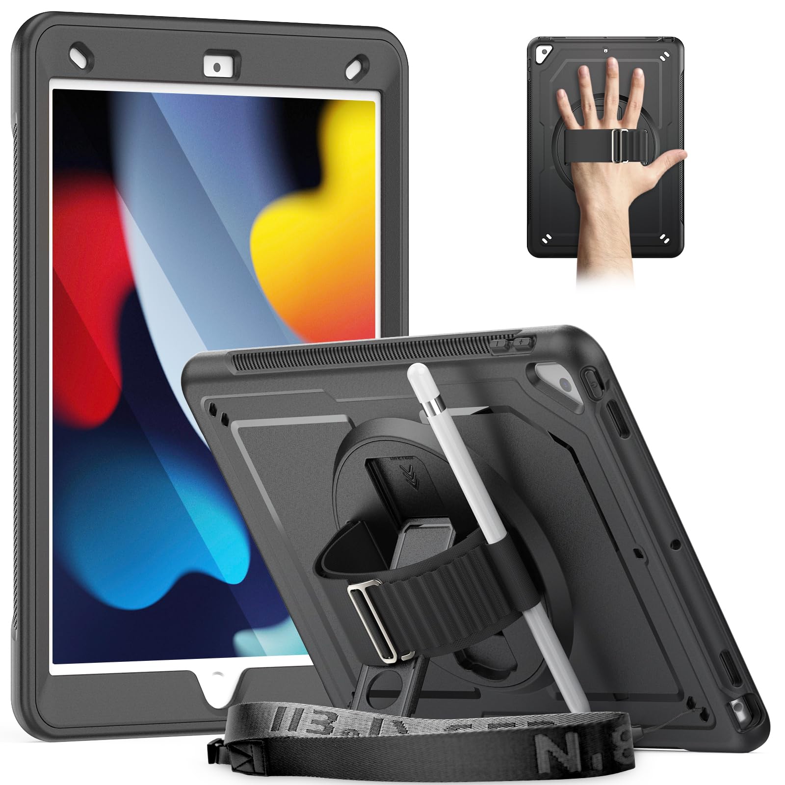 Timecity iPad 10.2 Case (9th/8th/7th Gen) – Shockproof Rugged Cover
