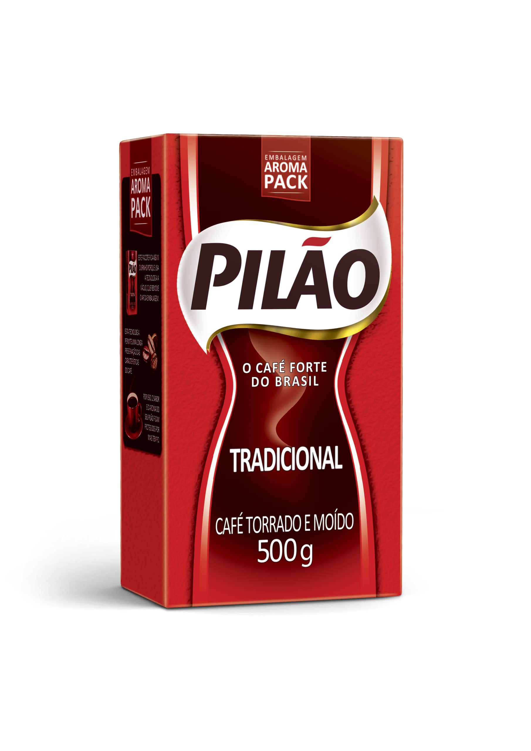 Pilao Robust Brazilian Ground Coffee – Strong and Full Bodied, 500g
